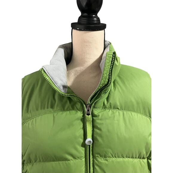 L.L. Bean Women's Green Goose Down Puffer Vest Sz XL Outdoor Hiking Full Zip - Picture 2 of 4